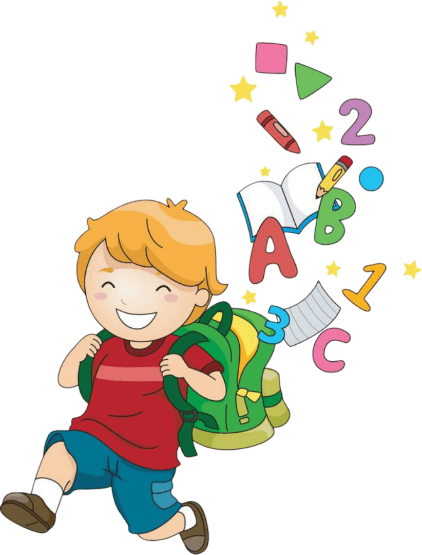 Happy student running